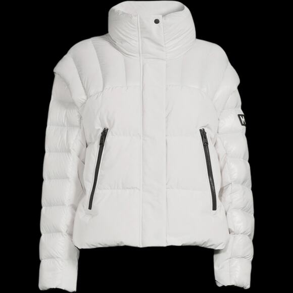 NEW Mackage Women's 2-In-1 Vesna Jacket in Moon (white/gray) Euro 38 US 8 or Med - Picture 8 of 15